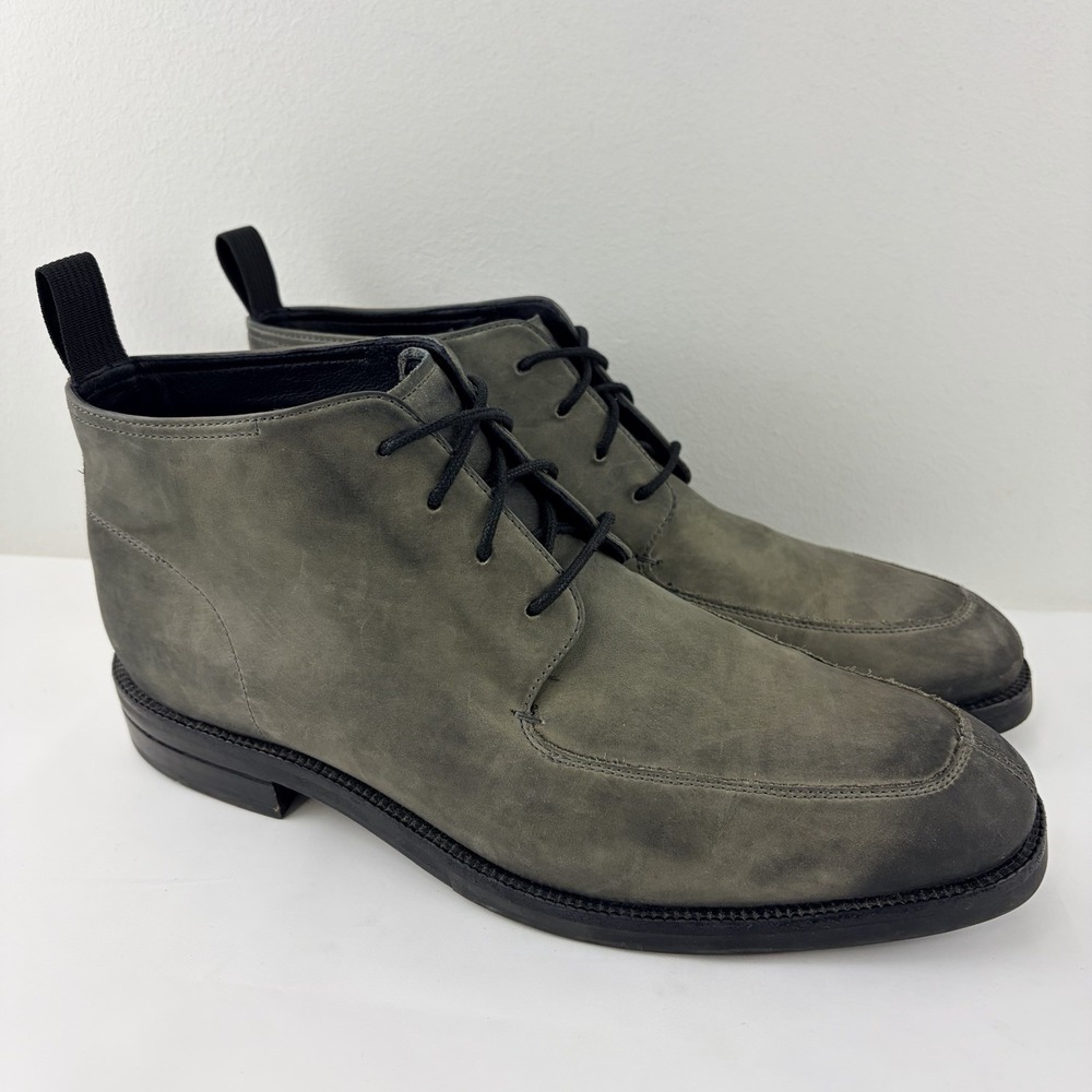 Cole Haan Grand.ØS Men's Olive Suede Chukka Ankle Boots Lace Up US 8